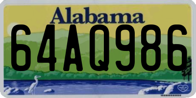 AL license plate 64AQ986