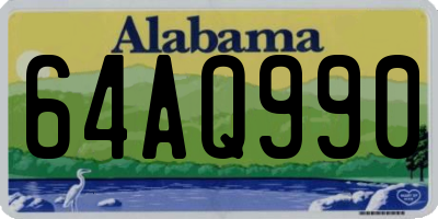 AL license plate 64AQ990