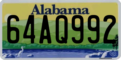 AL license plate 64AQ992