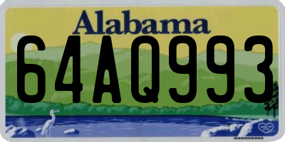 AL license plate 64AQ993