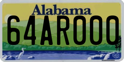 AL license plate 64AR000