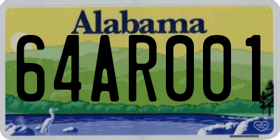 AL license plate 64AR001