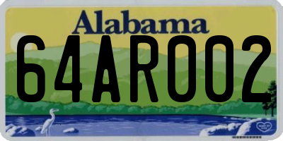 AL license plate 64AR002