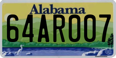 AL license plate 64AR007