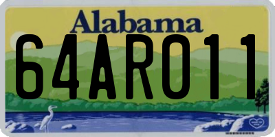 AL license plate 64AR011
