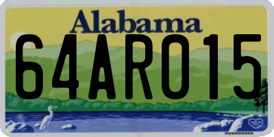 AL license plate 64AR015