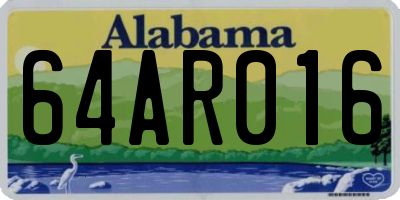 AL license plate 64AR016