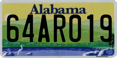 AL license plate 64AR019