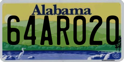 AL license plate 64AR020