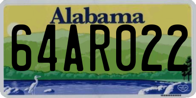 AL license plate 64AR022