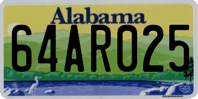 AL license plate 64AR025