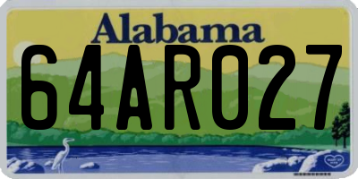 AL license plate 64AR027