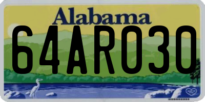 AL license plate 64AR030