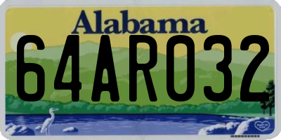 AL license plate 64AR032