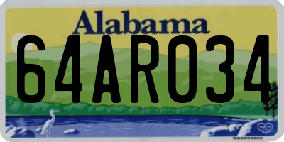 AL license plate 64AR034