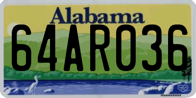 AL license plate 64AR036