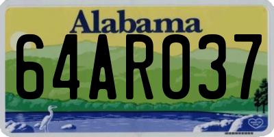 AL license plate 64AR037