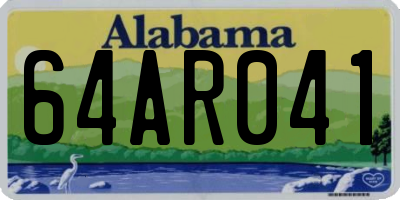 AL license plate 64AR041