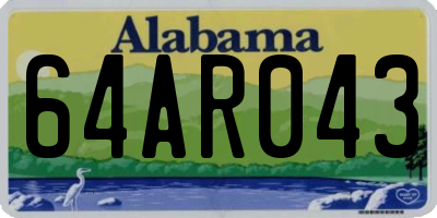 AL license plate 64AR043