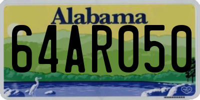 AL license plate 64AR050