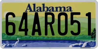 AL license plate 64AR051