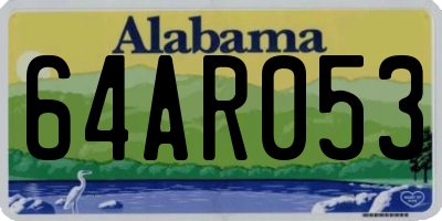 AL license plate 64AR053