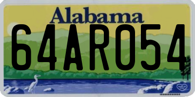 AL license plate 64AR054