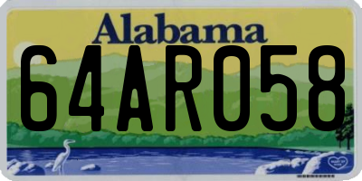 AL license plate 64AR058