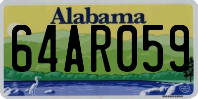 AL license plate 64AR059