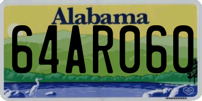 AL license plate 64AR060