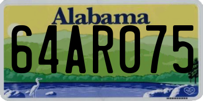 AL license plate 64AR075