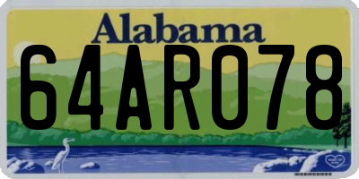 AL license plate 64AR078