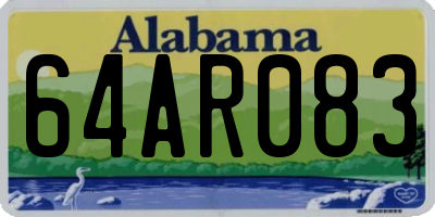 AL license plate 64AR083