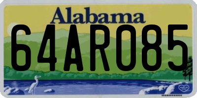 AL license plate 64AR085