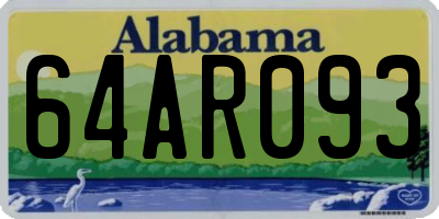 AL license plate 64AR093