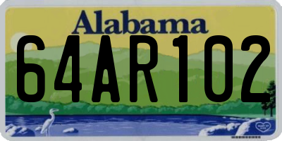 AL license plate 64AR102