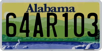 AL license plate 64AR103