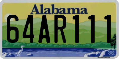 AL license plate 64AR111