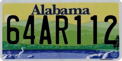 AL license plate 64AR112