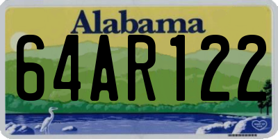 AL license plate 64AR122