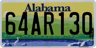 AL license plate 64AR130