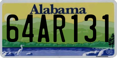 AL license plate 64AR131