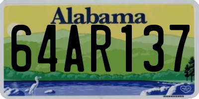 AL license plate 64AR137