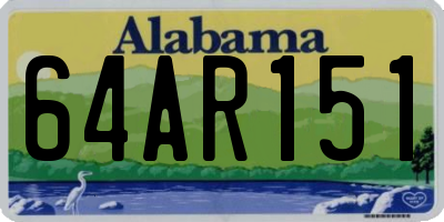 AL license plate 64AR151