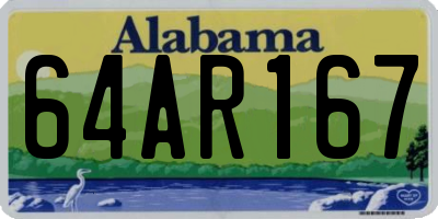 AL license plate 64AR167
