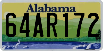 AL license plate 64AR172