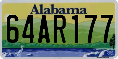 AL license plate 64AR177