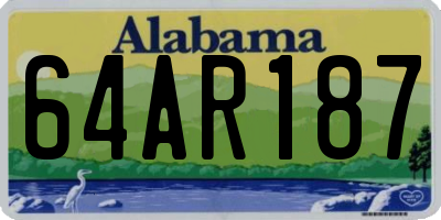 AL license plate 64AR187