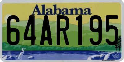 AL license plate 64AR195