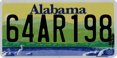 AL license plate 64AR198